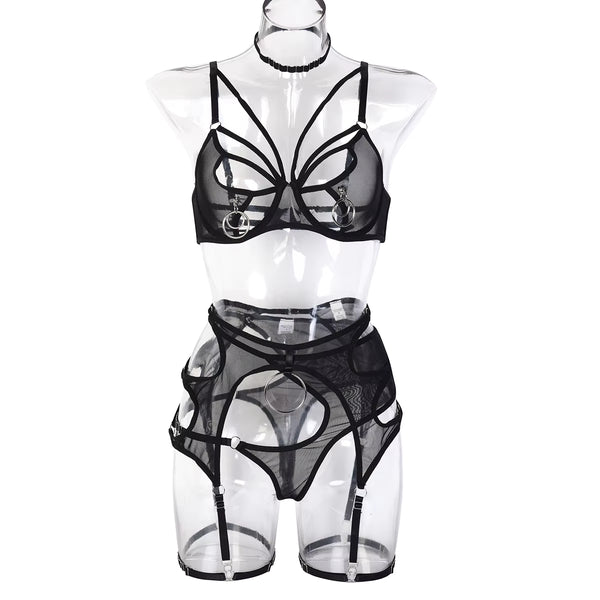 Illusion Tulle High-Waist Set