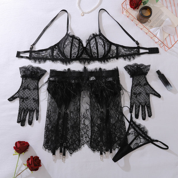 Midnight Illusion Lace Bra